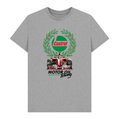Athletic Grey - Front - Castrol Unisex Adult Motor Oil Racing T-Shirt