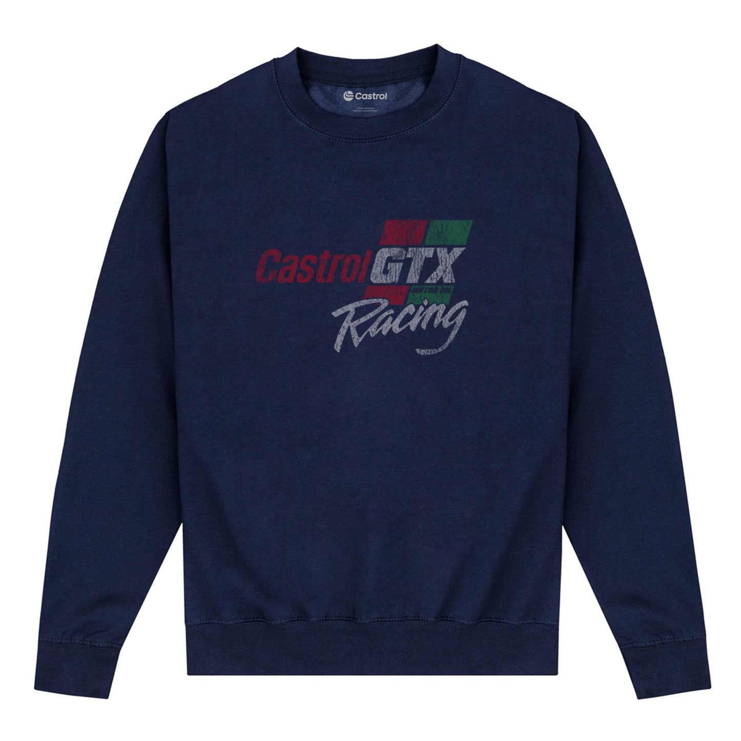 Navy Blue - Front - Castrol Unisex Adult Racing Sweatshirt