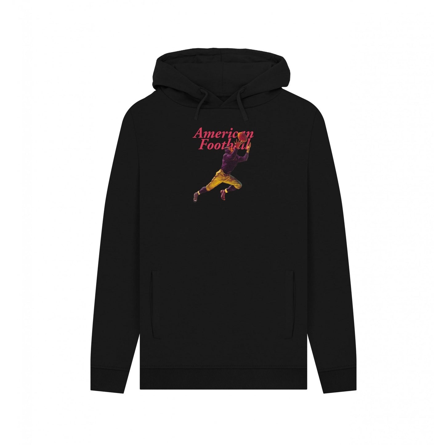 Black - Front - Apoh Unisex Adult American Football Pierce Archives Hoodie