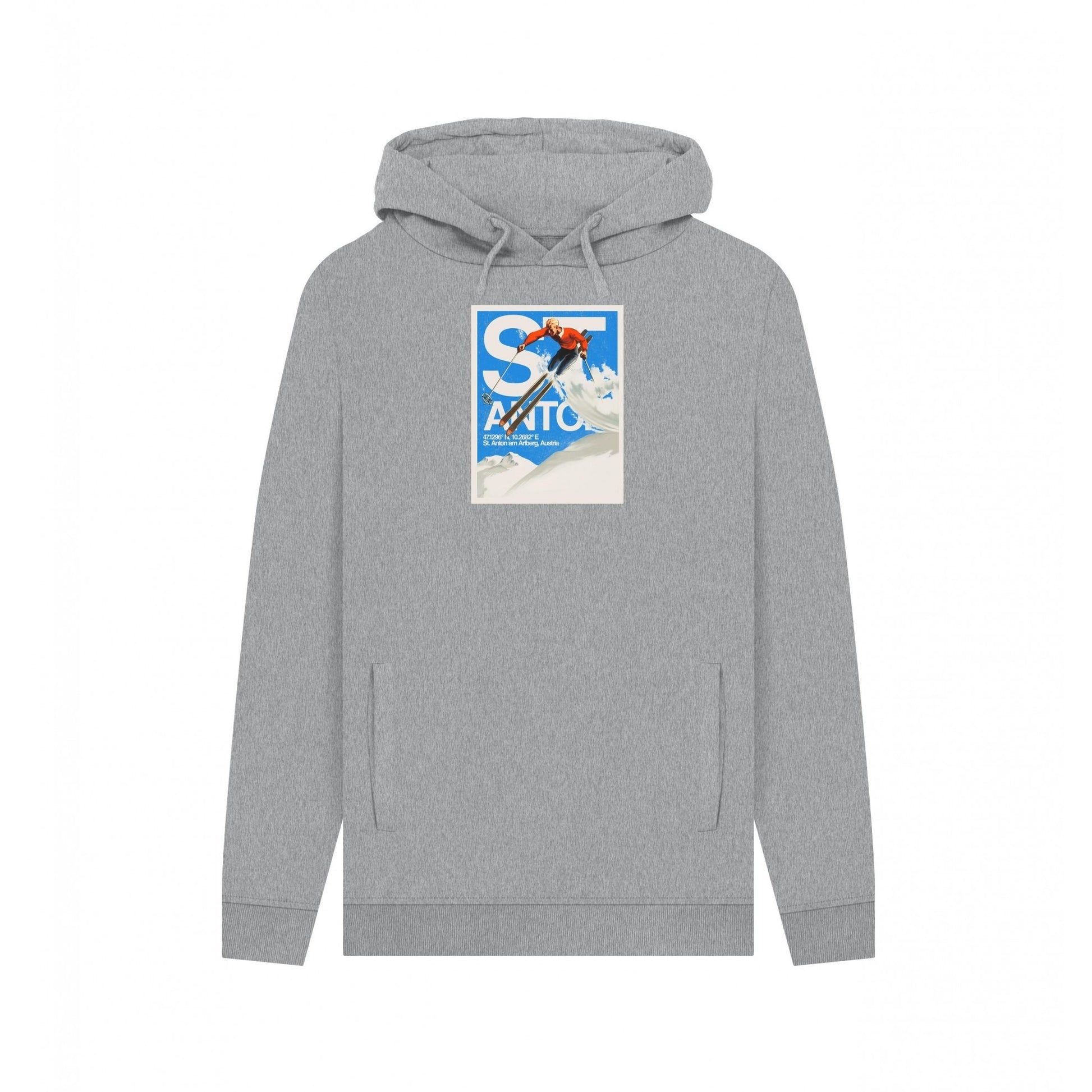 Light Heather - Front - Apoh Unisex Adult St Anton Pierce Archives Hoodie
