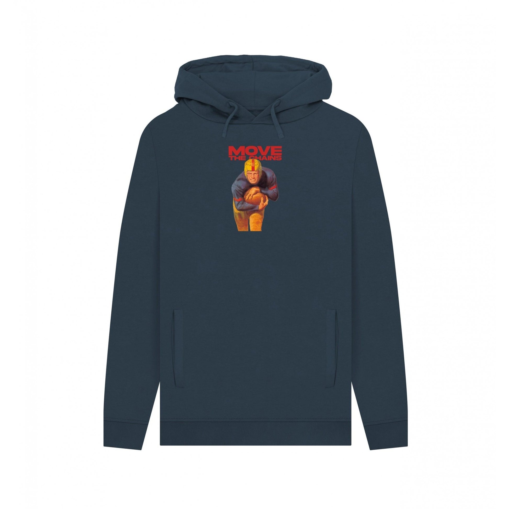 Navy - Front - Apoh Unisex Adult Move The Chains Pierce Archives Hoodie