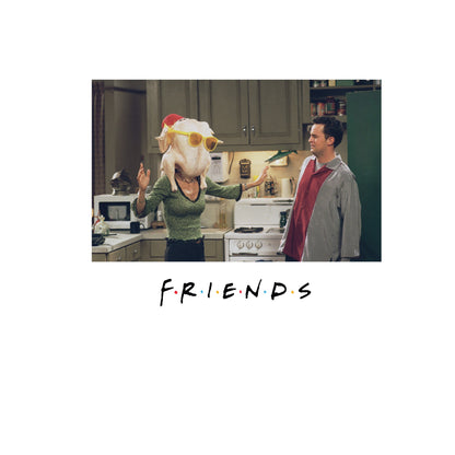 Red - Side - Friends Unisex Adult Turkey Head Monica Sweatshirt