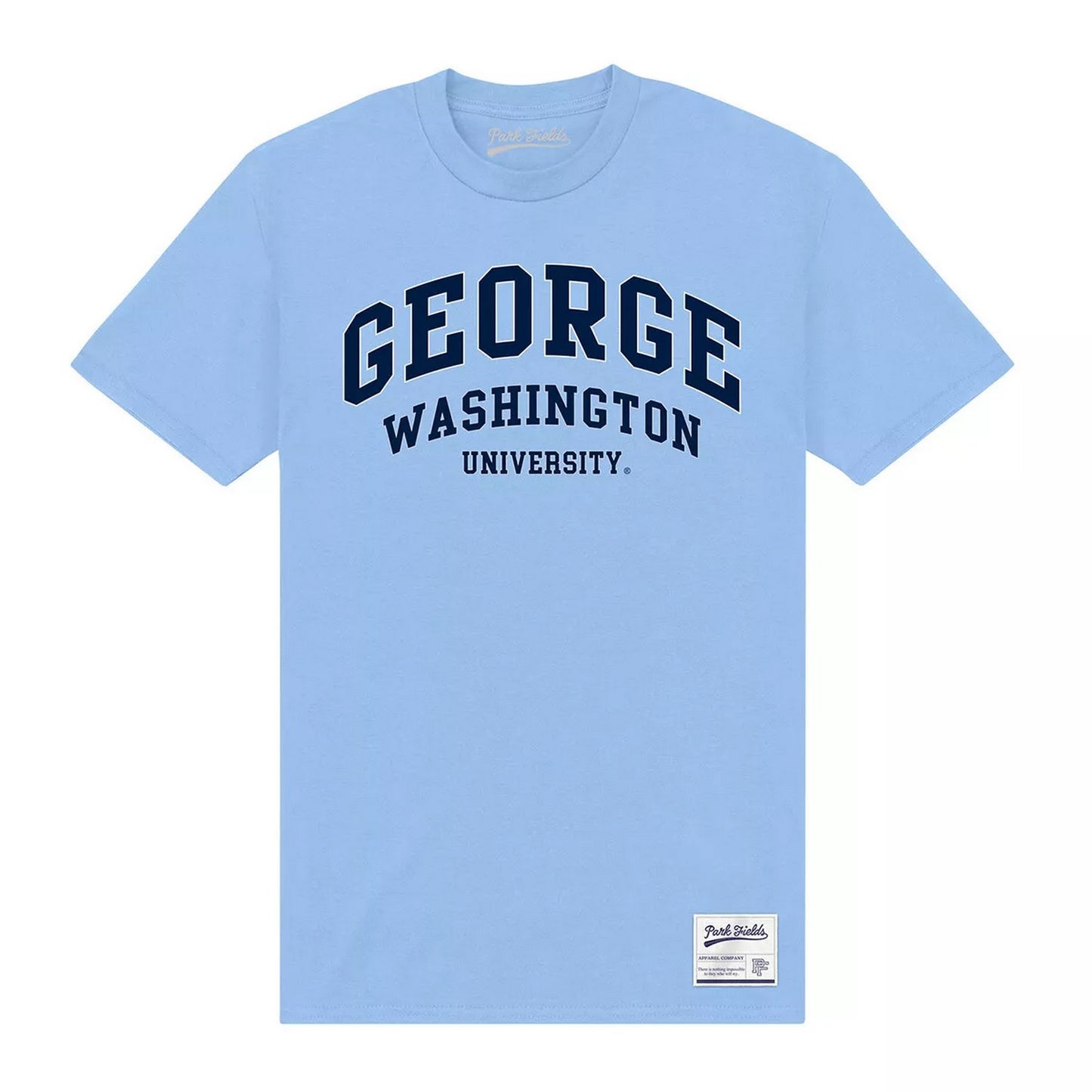 Light Blue - Front - George Washington University Unisex Adult Script T-Shirt