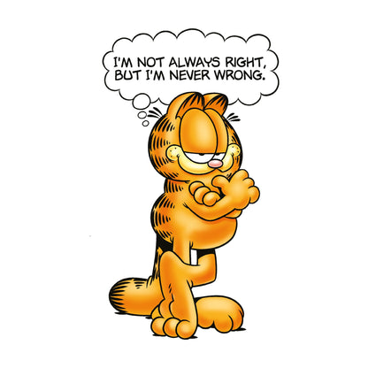 Heather Grey - Side - Garfield Unisex Adult Never Wrong T-Shirt