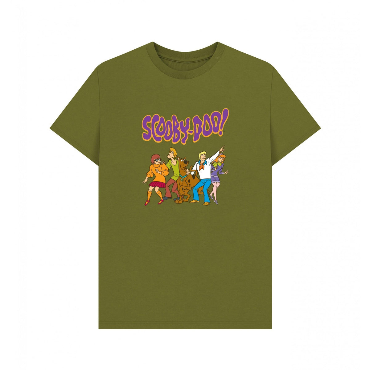 Moss Green - Front - Scooby Doo Unisex Adult Gang T-Shirt