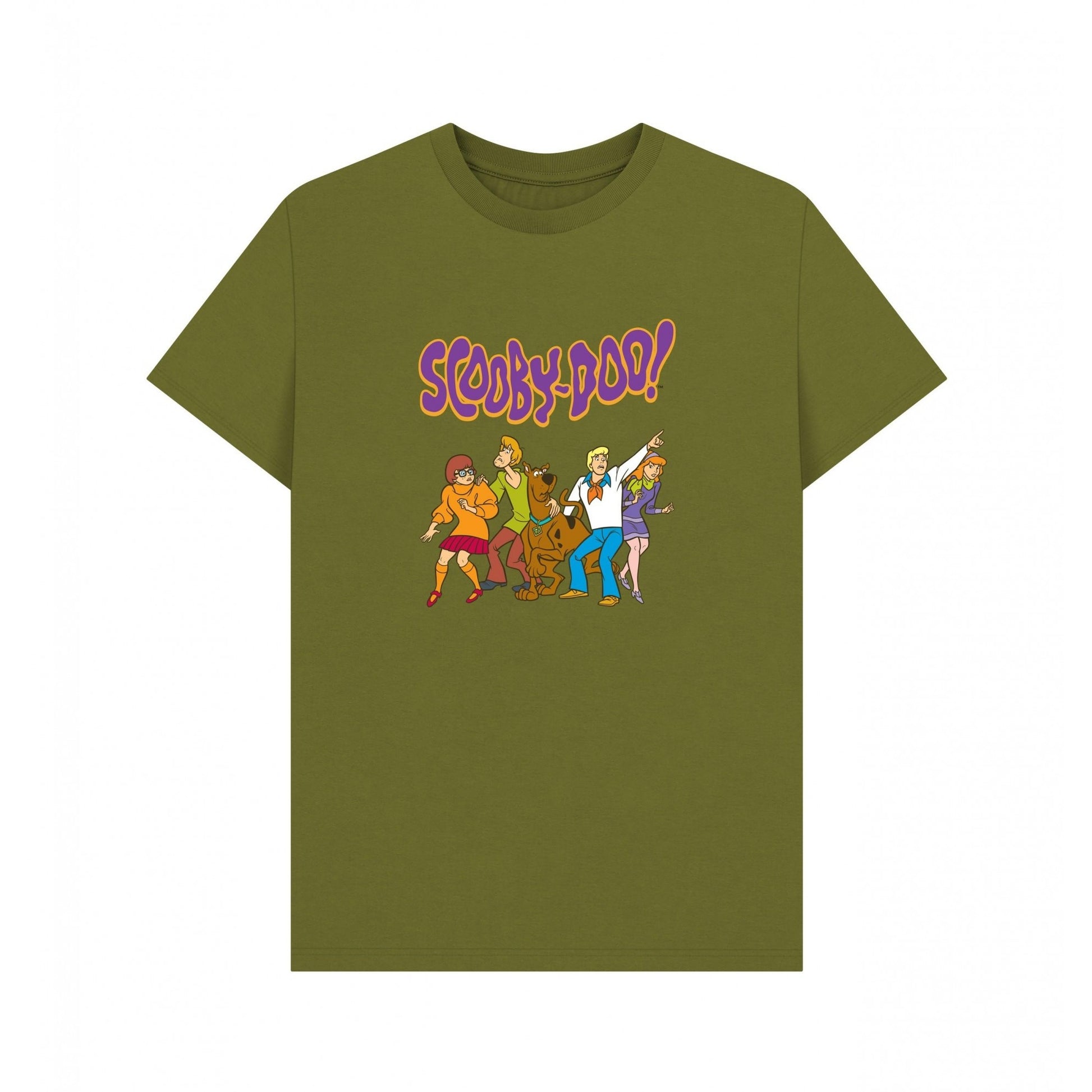 Moss Green - Front - Scooby Doo Unisex Adult Gang T-Shirt