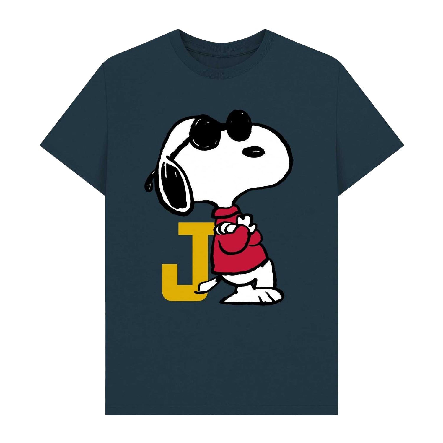 Denim Blue - Front - Peanuts Unisex Adult Joe Cool Snoopy Retro Sports T-Shirt