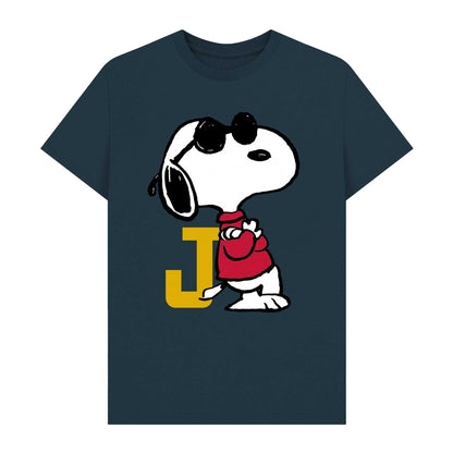 Denim Blue - Front - Peanuts Unisex Adult Joe Cool Snoopy Retro Sports T-Shirt