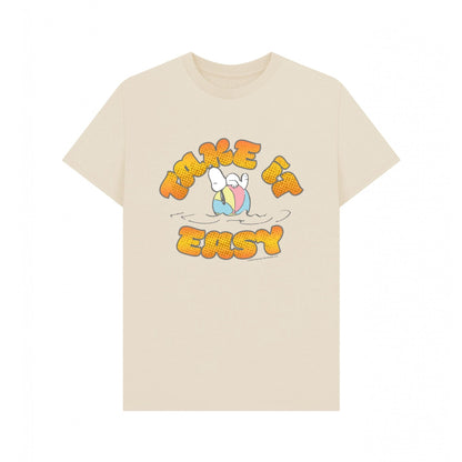 Oat - Front - Peanuts Unisex Adult Take It Easy Snoopy Ball Beach T-Shirt