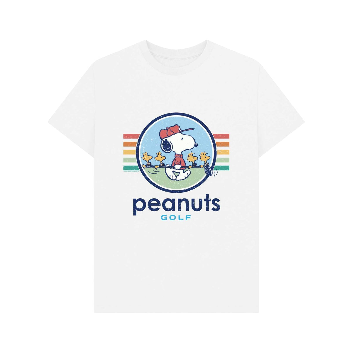 White - Front - Peanuts Unisex Adult Snoopy & Woodstock Swing Golf T-Shirt