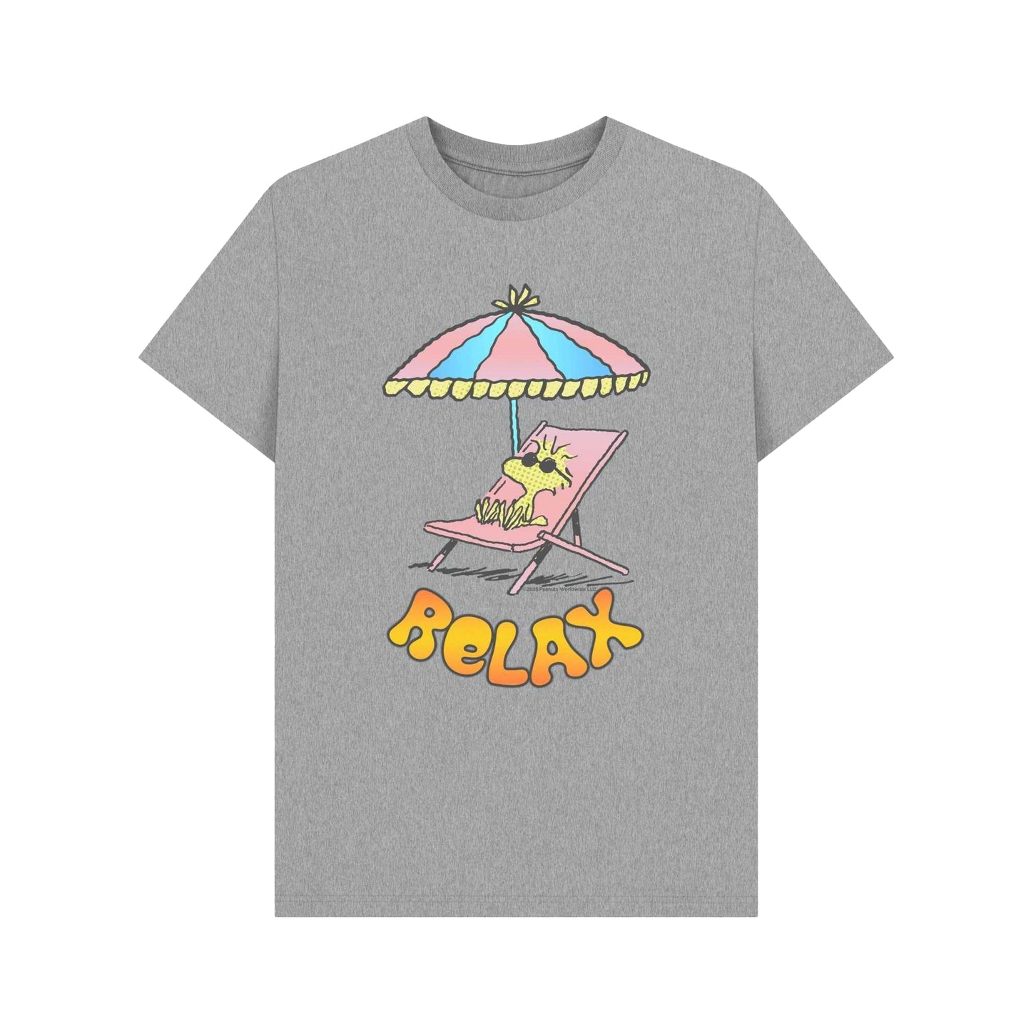 Athletic Grey - Front - Peanuts Unisex Adult Relax Snoopy T-Shirt