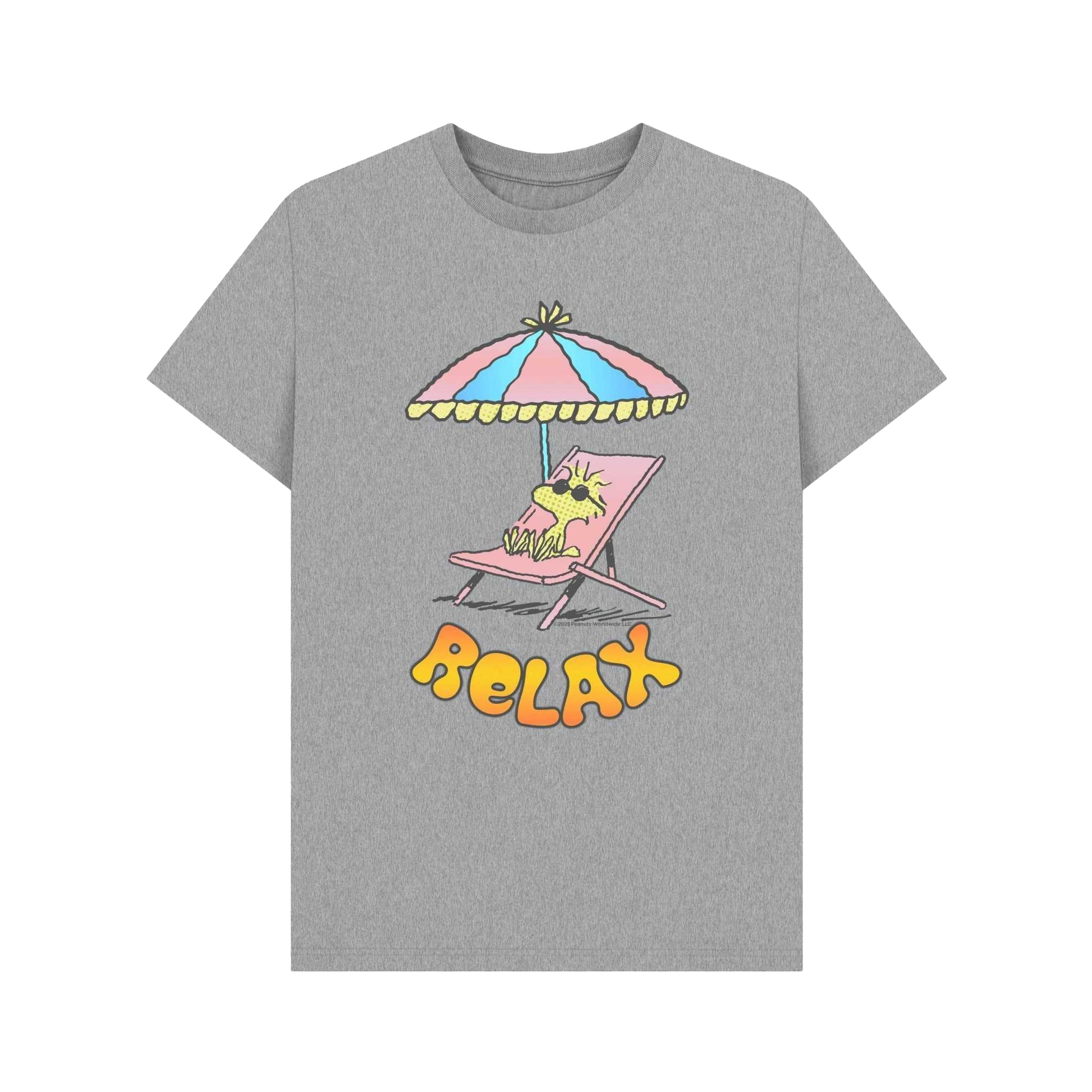 Athletic Grey - Front - Peanuts Unisex Adult Relax Snoopy T-Shirt