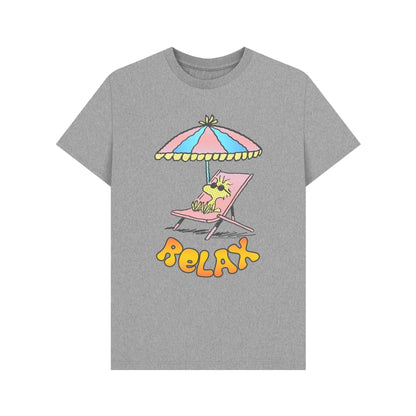 Athletic Grey - Front - Peanuts Unisex Adult Relax Snoopy T-Shirt