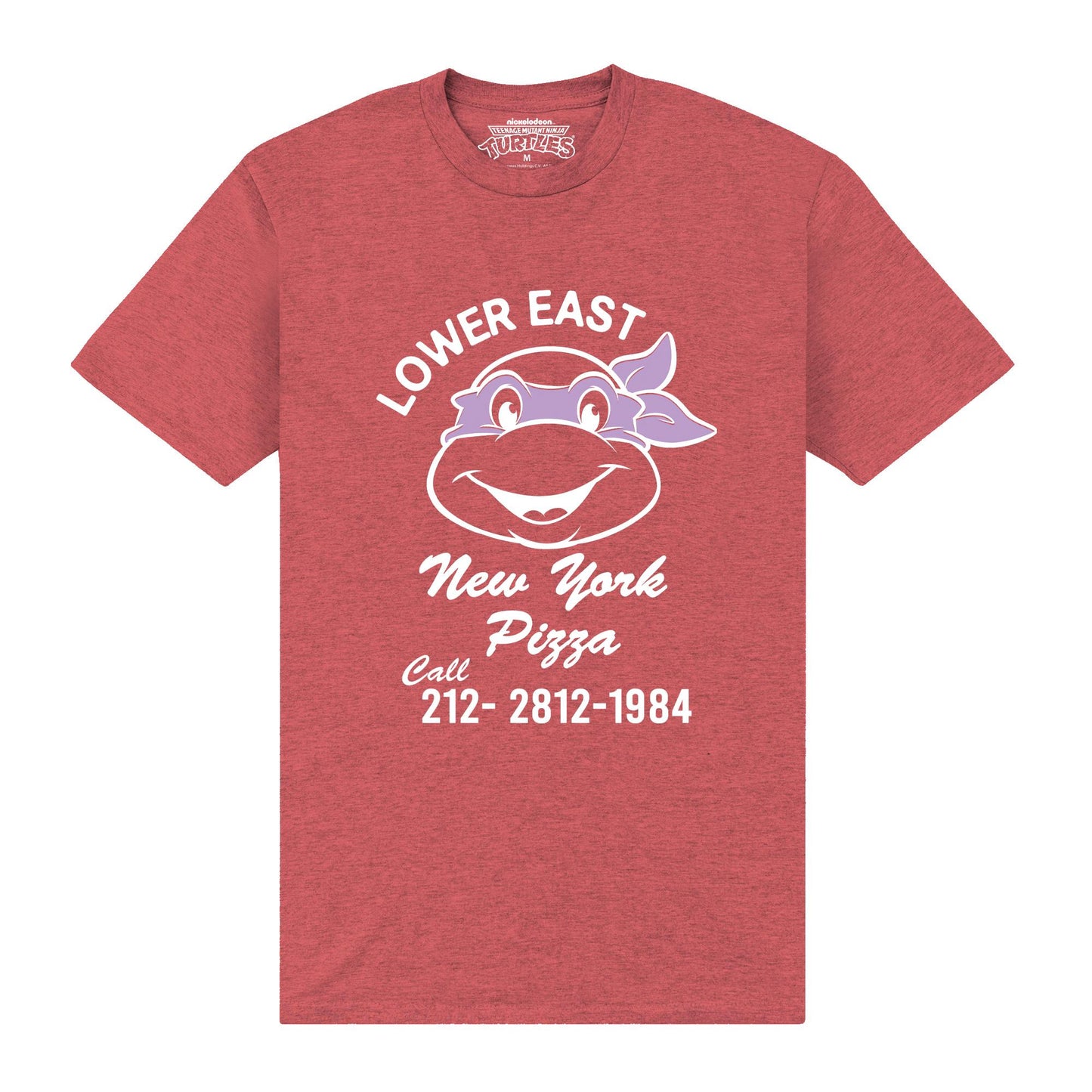 Red - Front - Teenage Mutant Ninja Turtles Unisex Adult Donatello Vintage T-Shirt