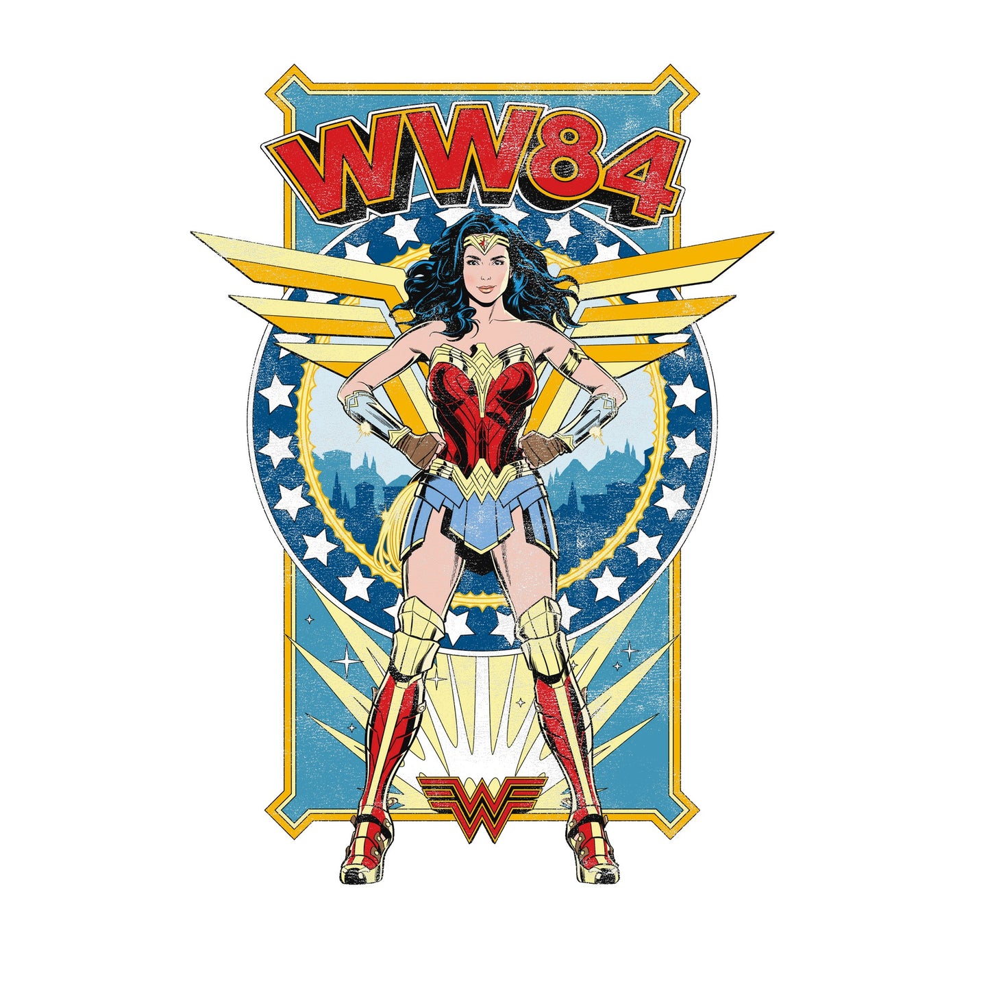 Navy - Side - Wonder Woman Unisex Adult 84 T-Shirt