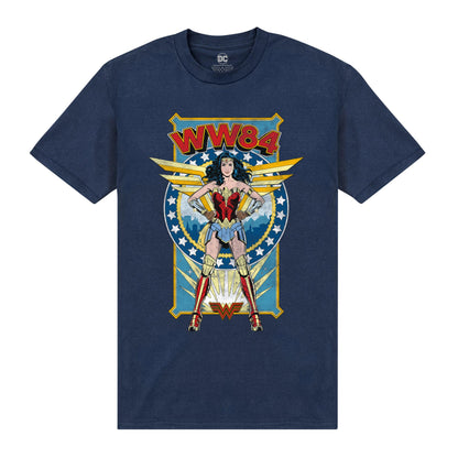 Navy - Front - Wonder Woman Unisex Adult 84 T-Shirt