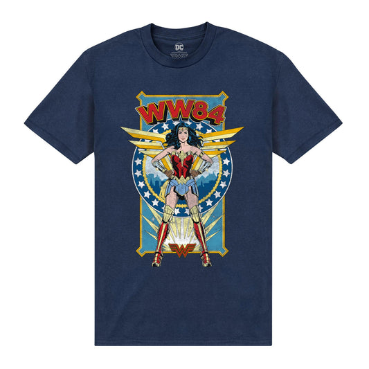 Navy - Front - Wonder Woman Unisex Adult 84 T-Shirt