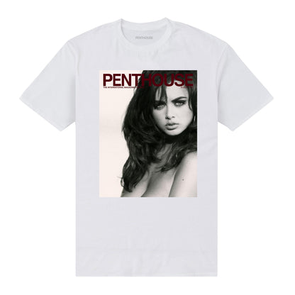 White - Front - Penthouse Unisex Adult 1994 Cover T-Shirt