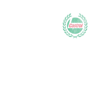 White - Side - Castrol Unisex Adult Wreath T-Shirt