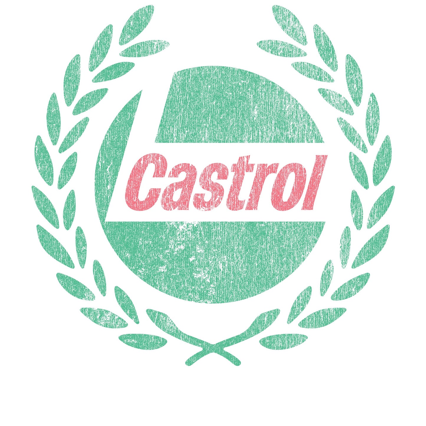White - Lifestyle - Castrol Unisex Adult Wreath T-Shirt