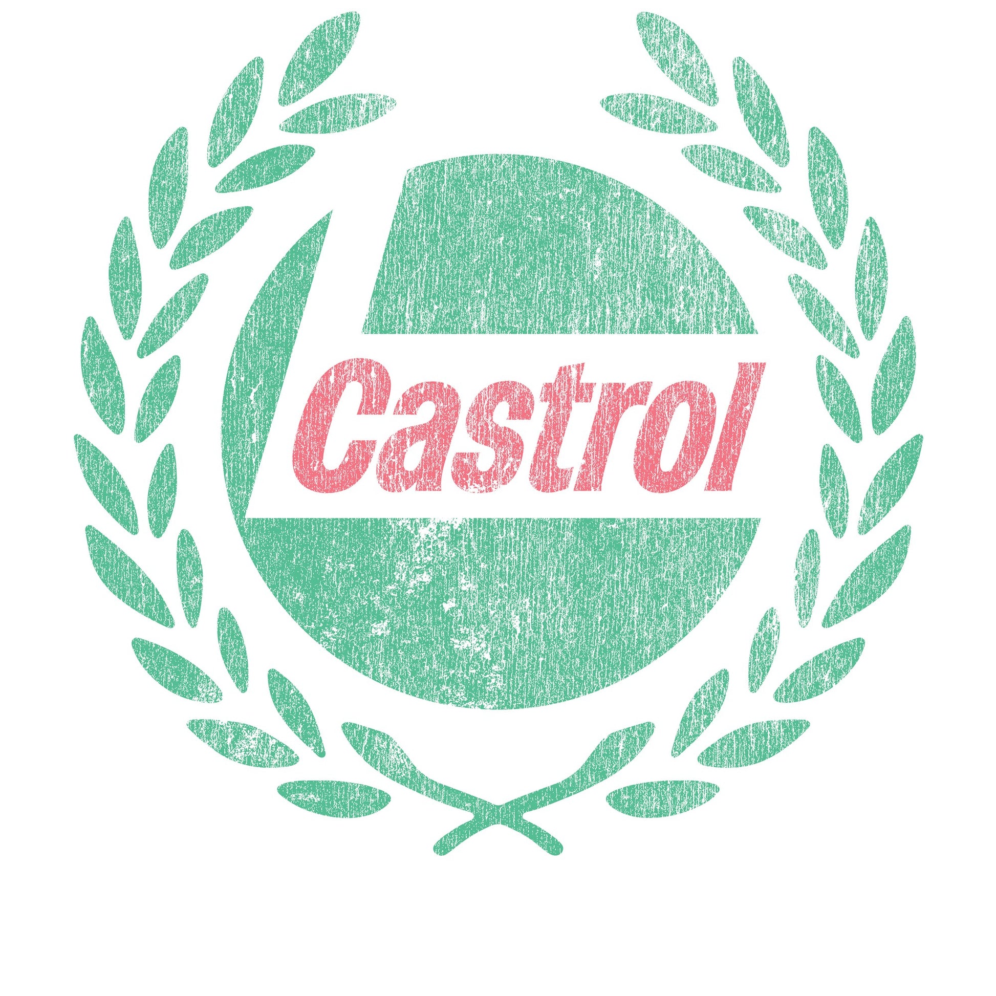 White - Lifestyle - Castrol Unisex Adult Wreath T-Shirt