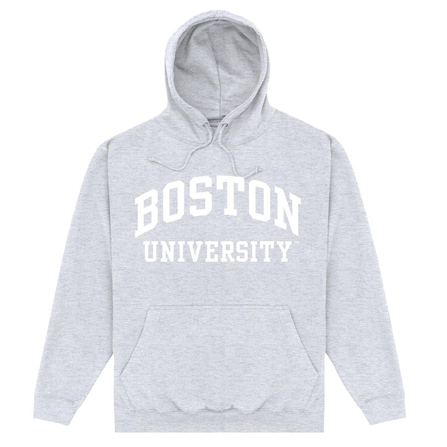Heather Grey - Front - Boston University Unisex Adult Hoodie