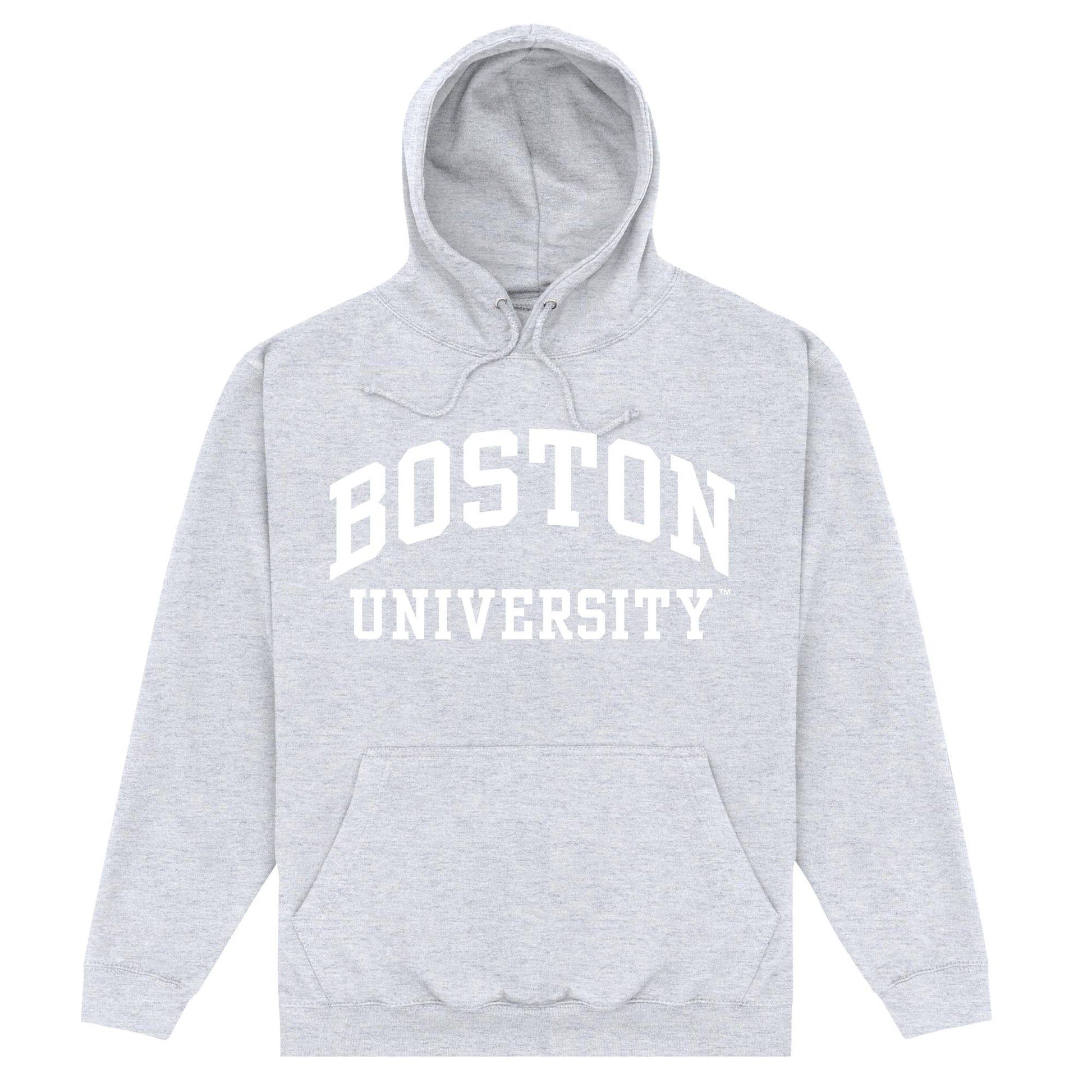 Heather Grey - Front - Boston University Unisex Adult Hoodie