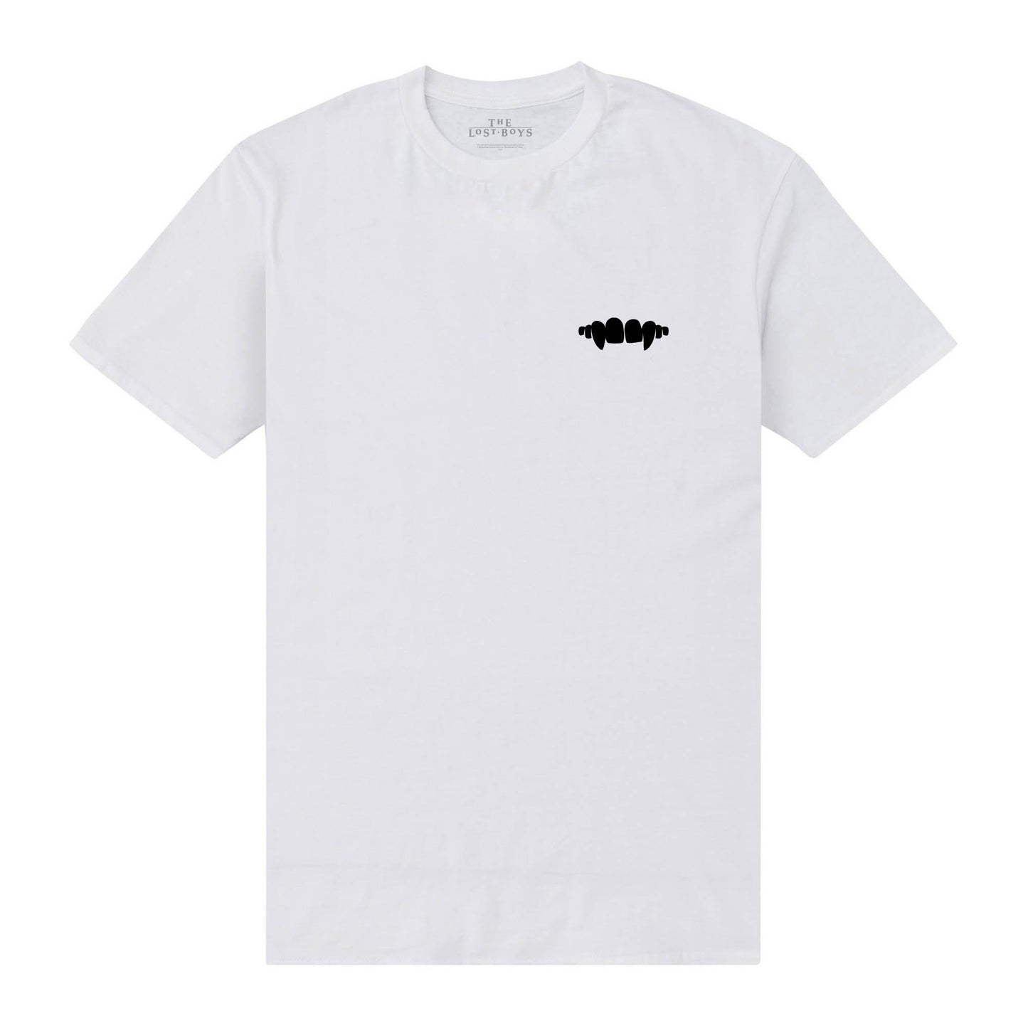White - Front - The Lost Boys Unisex Adult Fangs T-Shirt