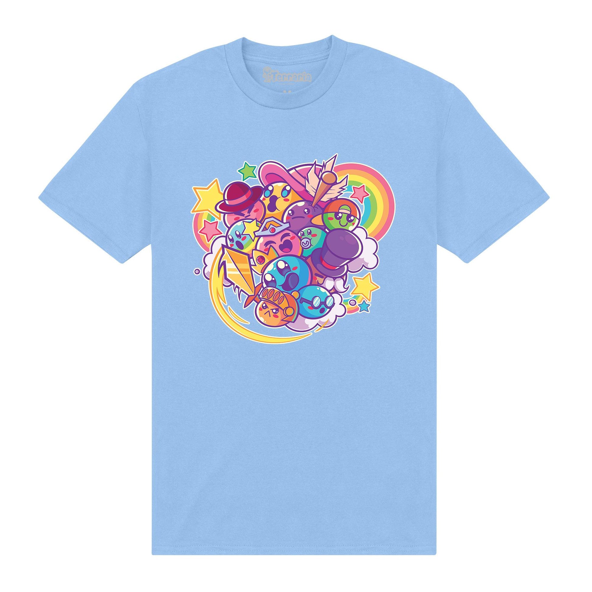 Light Blue - Front - Terraria Unisex Adult Cartoon T-Shirt