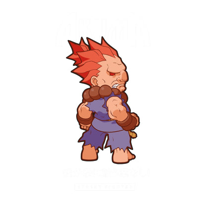 Black - Side - Street Fighter Unisex Adult Akuma T-Shirt