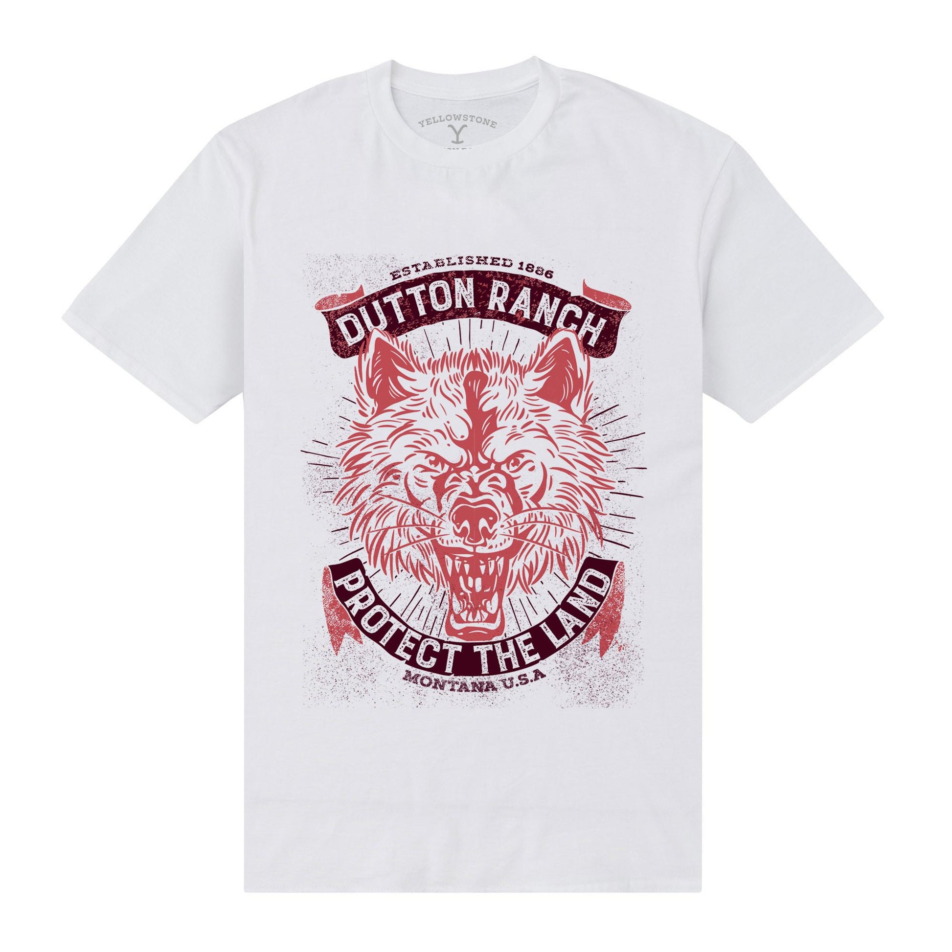White - Front - Yellowstone Unisex Adult Protect The Land T-Shirt