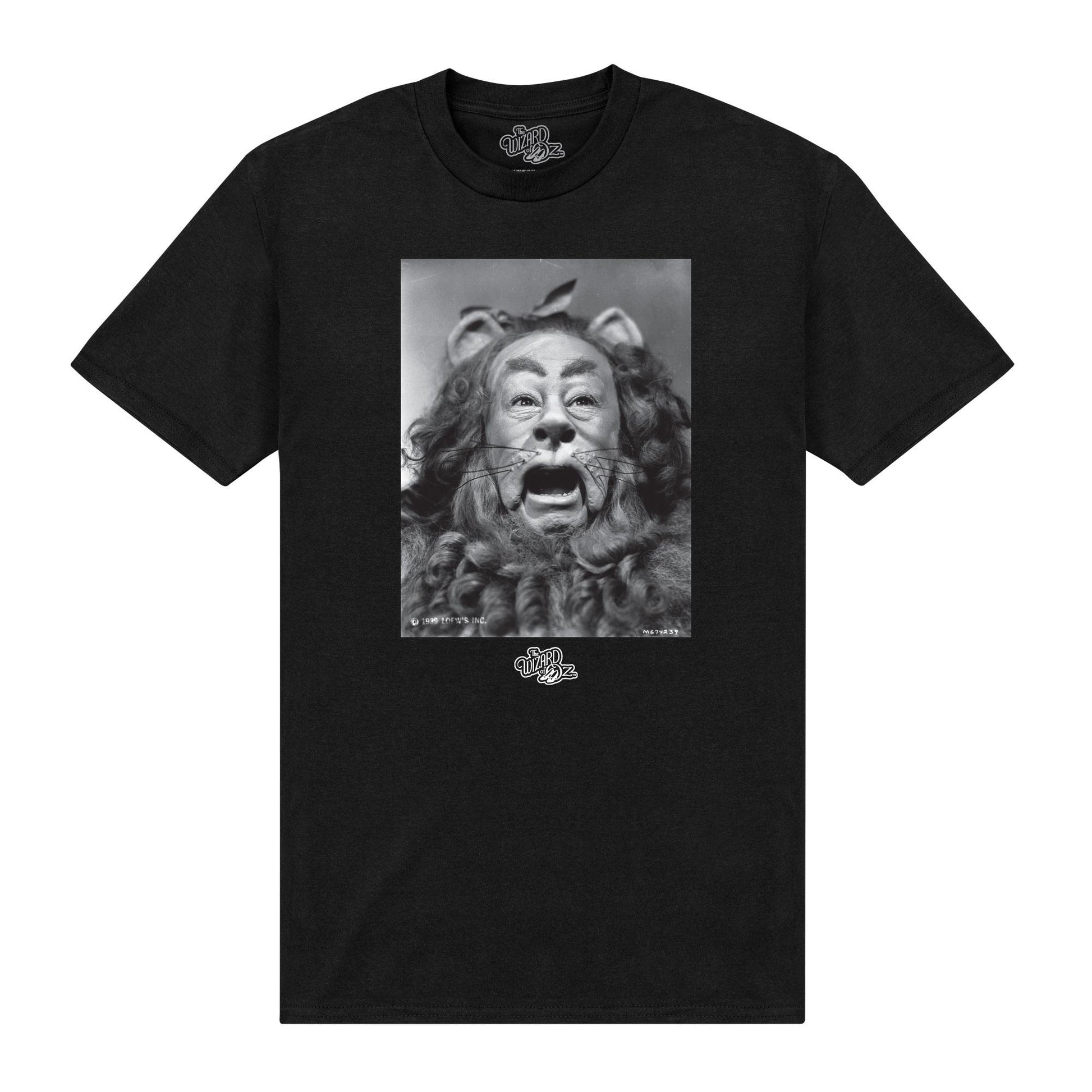 Black - Front - The Wizard Of Oz Unisex Adult The Cowardly Lion T-Shirt