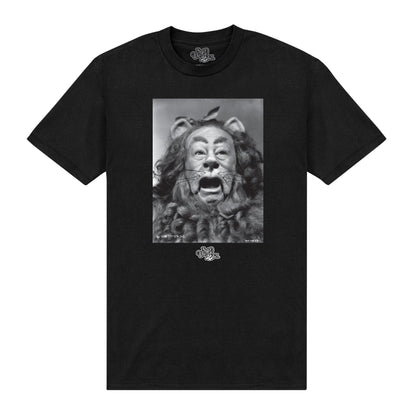 Black - Front - The Wizard Of Oz Unisex Adult The Cowardly Lion T-Shirt