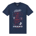 Navy Blue - Front - Yellowstone Unisex Adult Ride T-Shirt