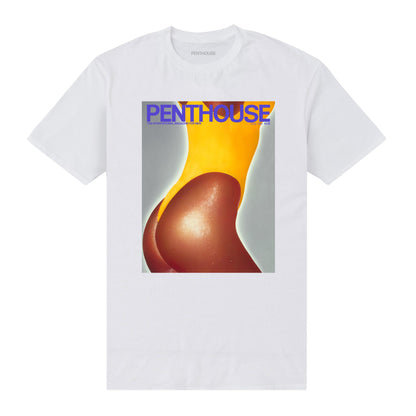 White - Front - Penthouse Unisex Adult 1986 Cover T-Shirt