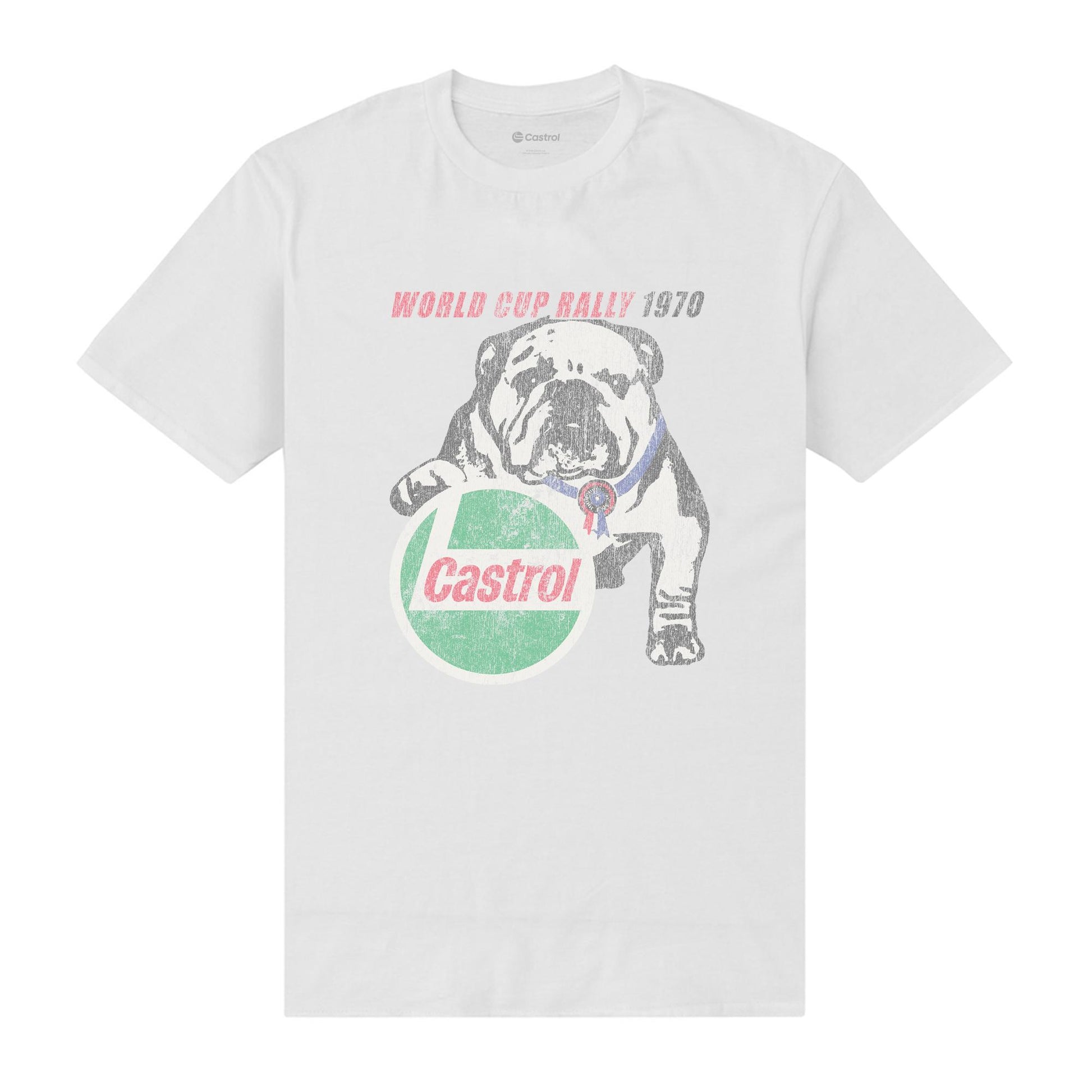 White - Front - Castrol Unisex Adult 1970 T-Shirt