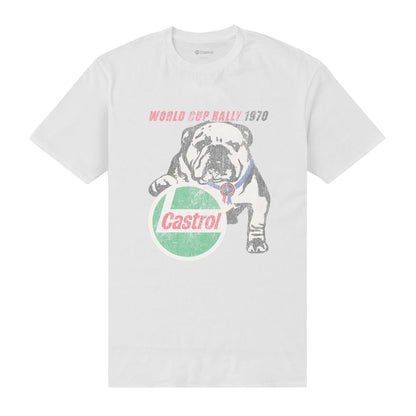 White - Front - Castrol Unisex Adult 1970 T-Shirt