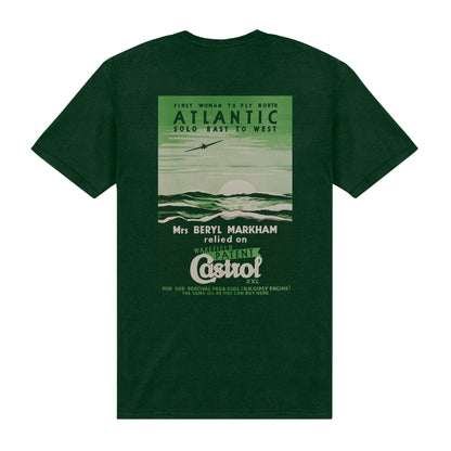 Dark Green - Back - Castrol Unisex Adult Atlantic Back Print T-Shirt