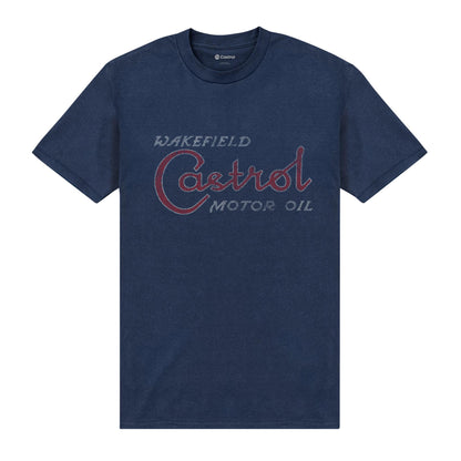 Navy Blue - Front - Castrol Unisex Adult Heritage T-Shirt