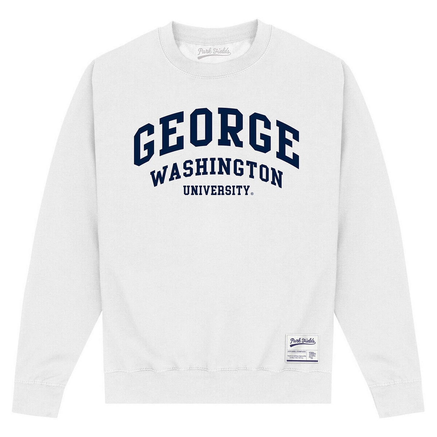 White - Front - George Washington University Unisex Adult Sweatshirt