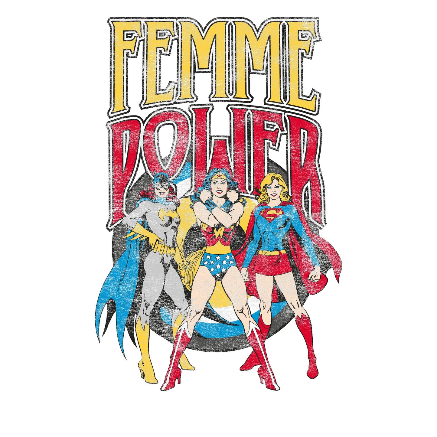 Blue - Side - DC Comics Unisex Adult Femme Power Wonder Woman T-Shirt
