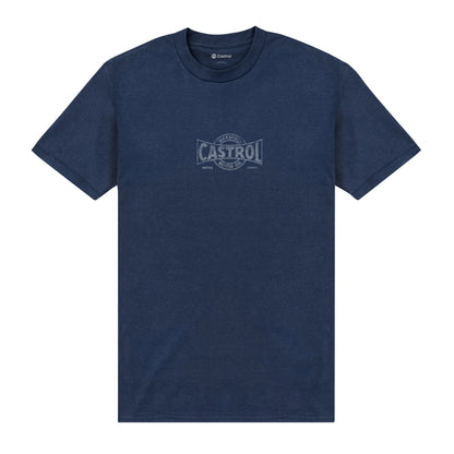 Navy Blue - Front - Castrol Unisex Adult Vintage T-Shirt