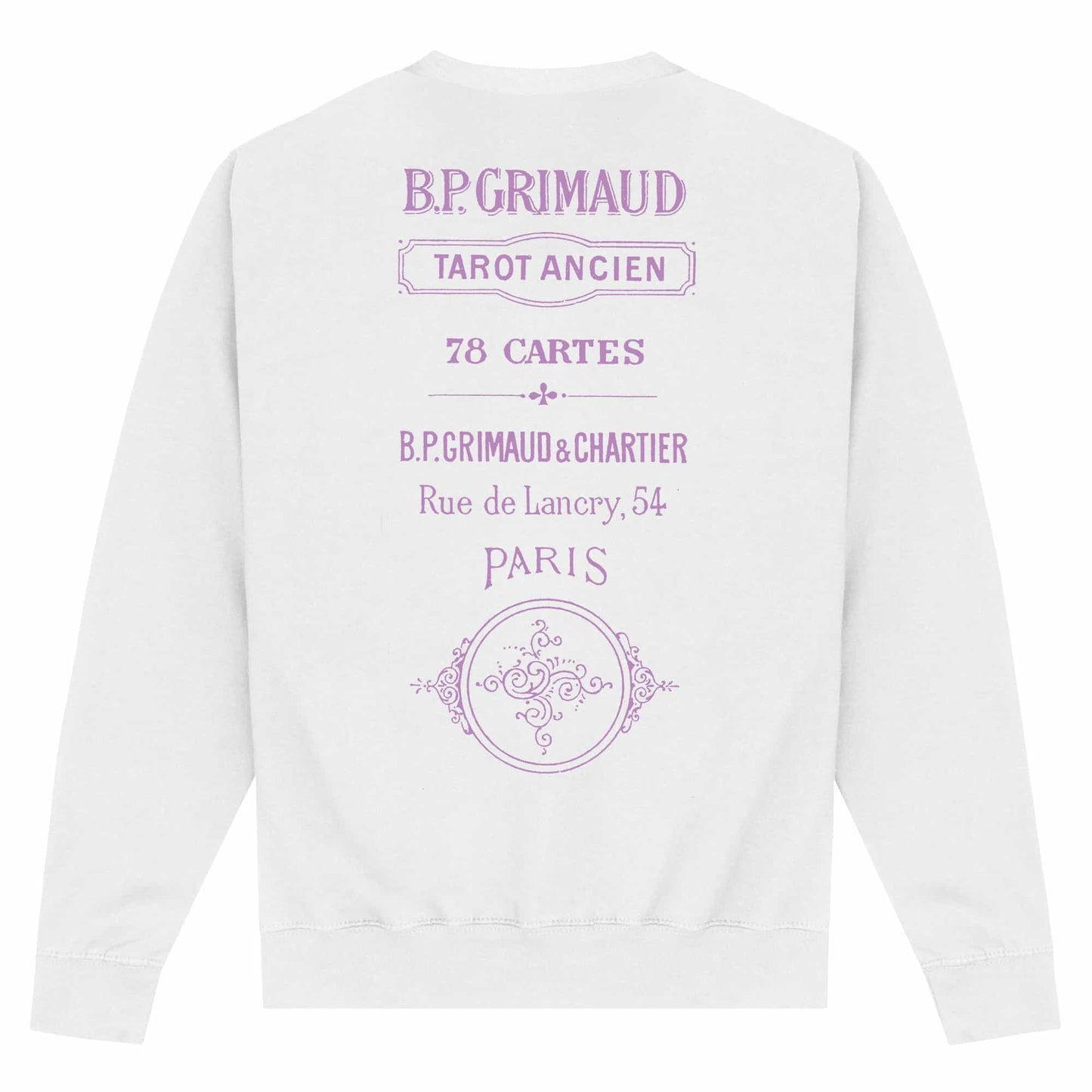 White - Back - Apoh Unisex Adult Tarot British Museum Sweatshirt