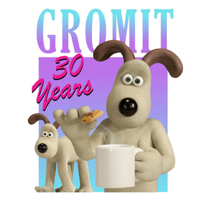 Black - Side - Wallace and Gromit Unisex Adult Gradient Birthday T-Shirt