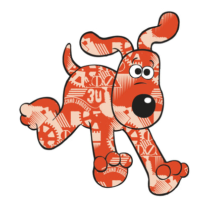 Black - Side - Wallace and Gromit Unisex Adult Gears T-Shirt