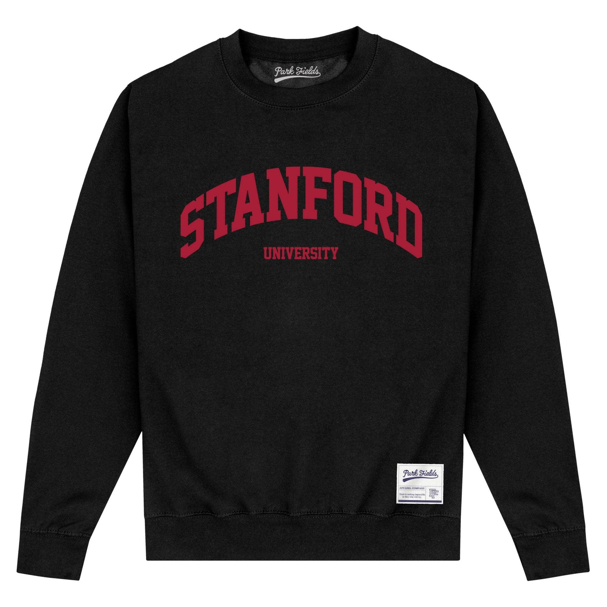 Black - Front - Park Fields Unisex Adult Stanford University Script Sweatshirt