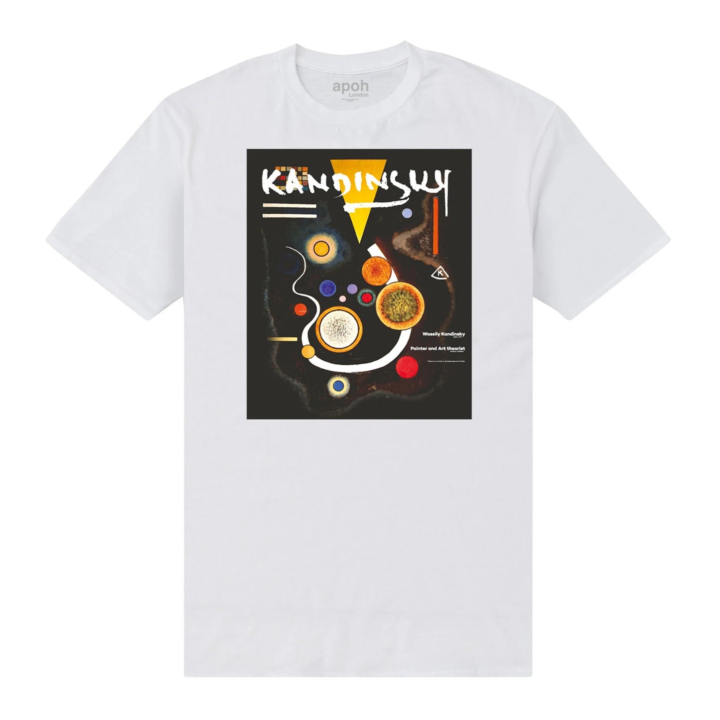 White - Front - Apoh Unisex Adult Theorist Kandinsky T-Shirt