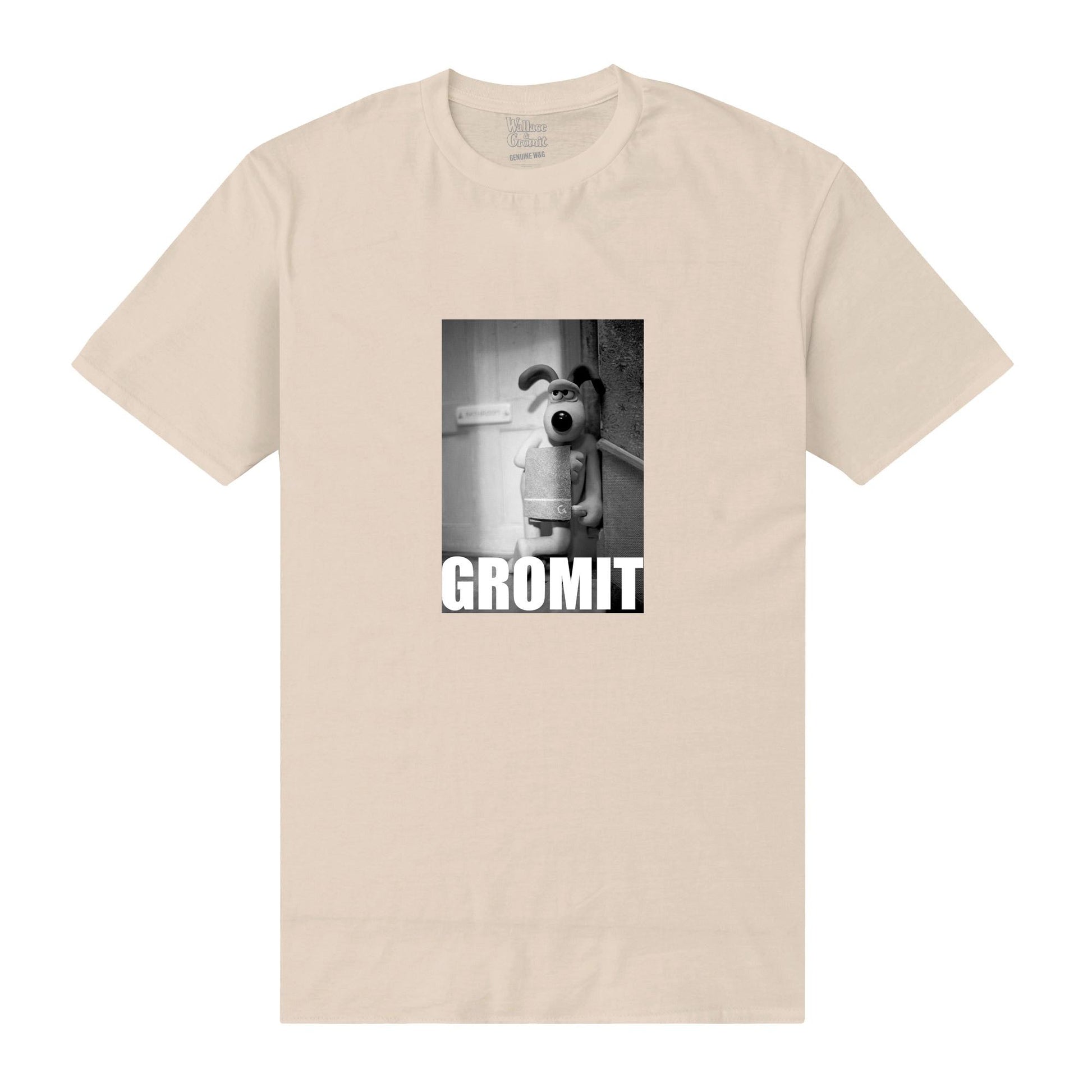 Sand - Front - Wallace and Gromit Unisex Adult Photograph T-Shirt