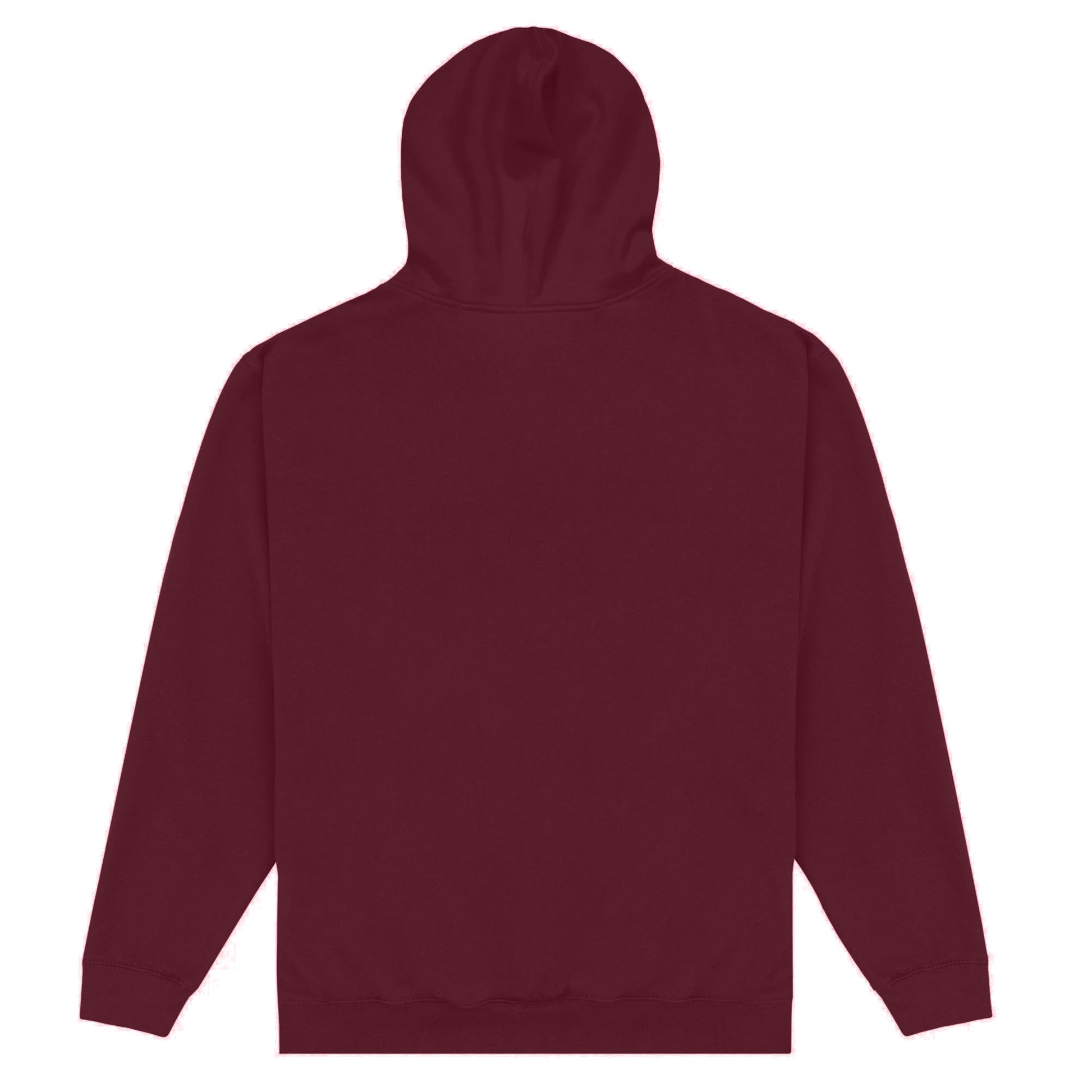 Burgundy - Back - University Of Oxford Unisex Adult Boxing Hoodie