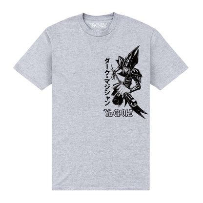 Heather Grey - Front - Yu-Gi-Oh! Unisex Adult The Dark Magician Japanese T-Shirt